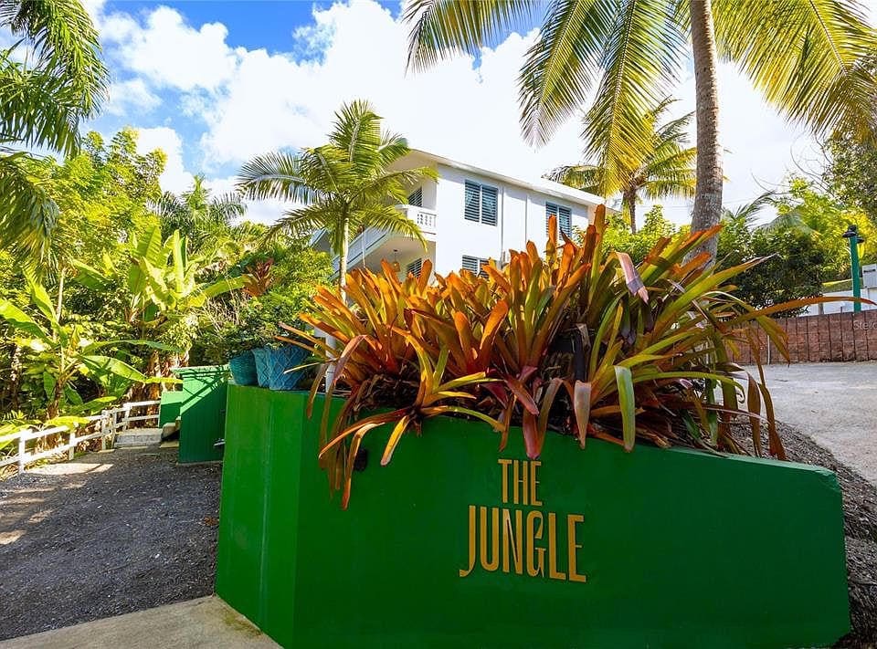 The Jungle guesthouse entrance in Puntas, Rincón